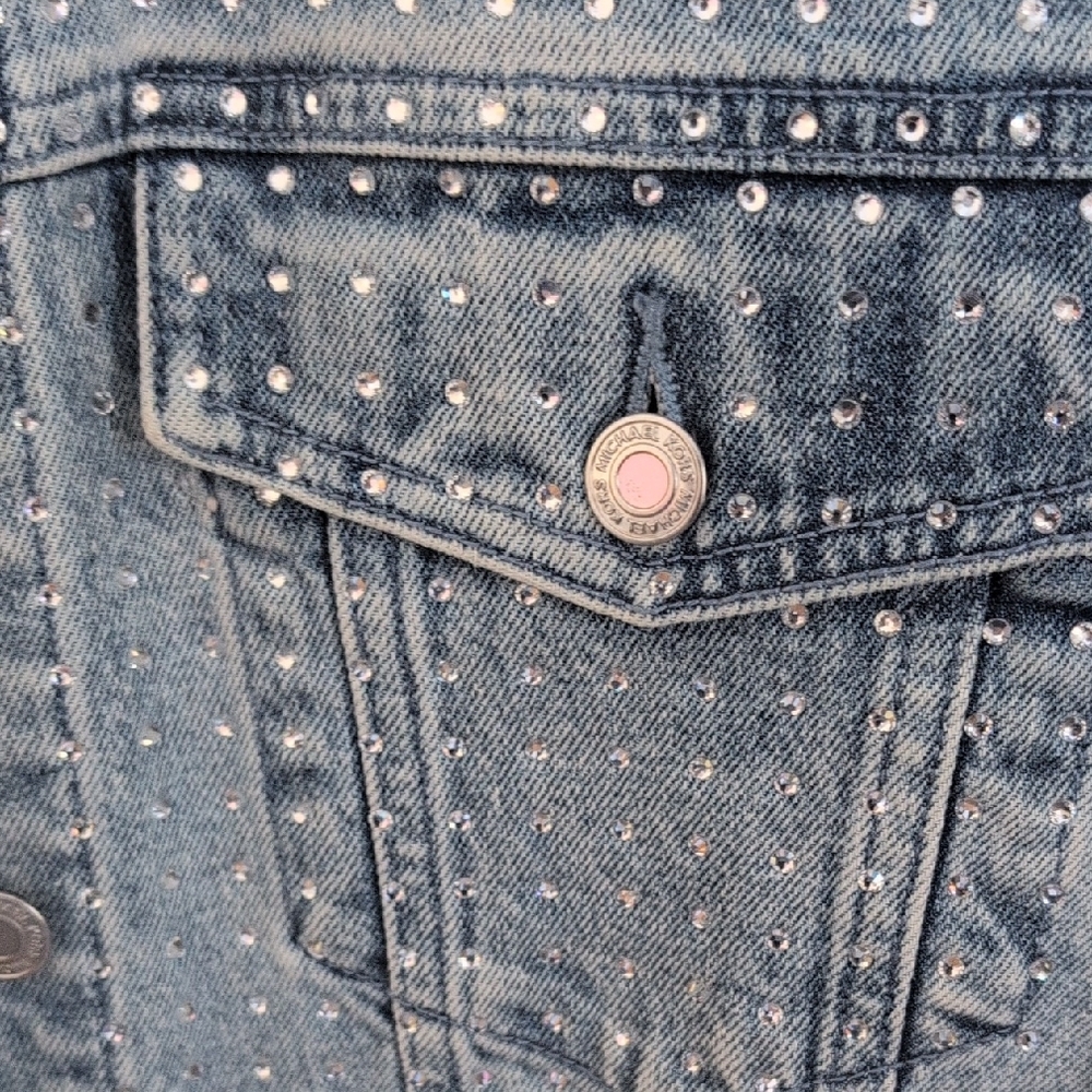 Michael Kors Rhinestone Jean Jacket - Picture 6 of 9